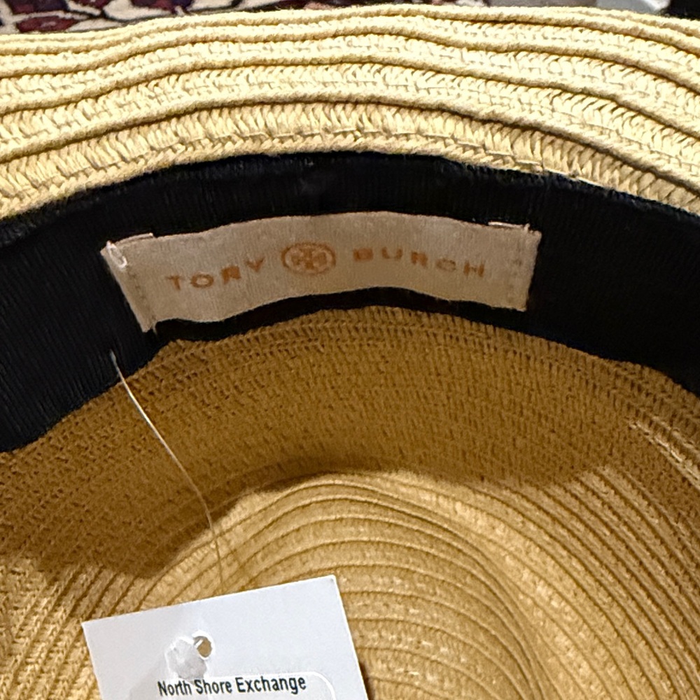 Tory Burch Tan Fedora Hat with Black Grosgrain Trim - Picture 2 of 5